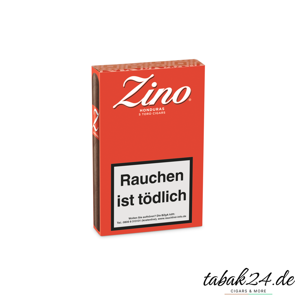 Zino Honduras Toro – 5er Etui Frontansicht