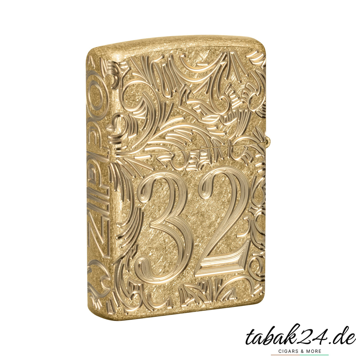 Zippo Armor 1932 Filigree Rückseite – Tiefengravur mit Zahl 32