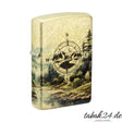 Zippo Compass Adventure – Sturmfeuerzeug Messing mit Kompass und Waldlandschaft