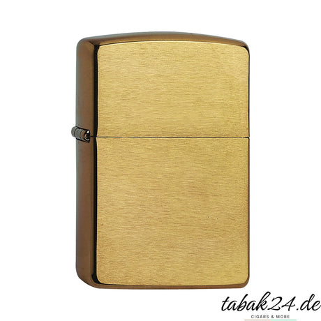 Zippo Feuerzeug Messing gebürstet – Sturmfeuerzeug aus massivem Messing