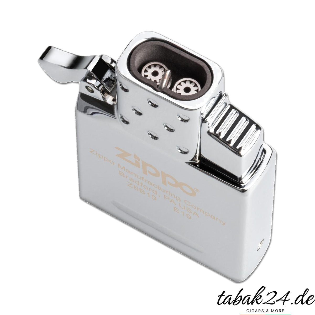 Zippo Gaseinsatz Double Jet Flame – Butaneinsatz mit Doppel-Jetflamme