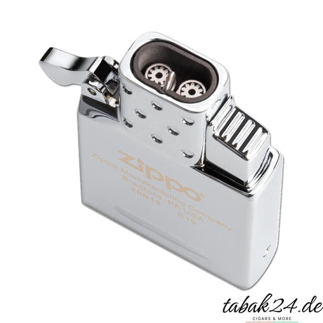 Zippo Gaseinsatz Double Jet Flame – Butaneinsatz mit Doppel-Jetflamme