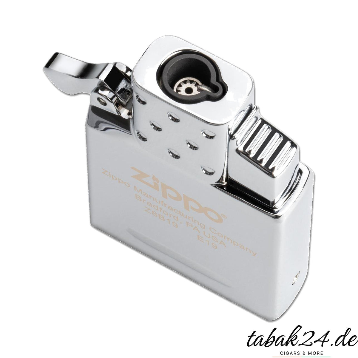 Zippo Gaseinsatz Single Jet Flame – Butaneinsatz Vorderansicht