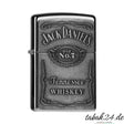 Zippo Jack Daniel's No. 7 Emblem – Sturmfeuerzeug Chrom poliert mit aufgesetztem Emblem