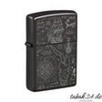 Zippo Nautical Pattern – Sturmfeuerzeug Schwarz poliert mit Seekarten-Gravur