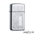 Zippo Slim Venetian – schmales Sturmfeuerzeug Chrom poliert mit Ornamentgravur