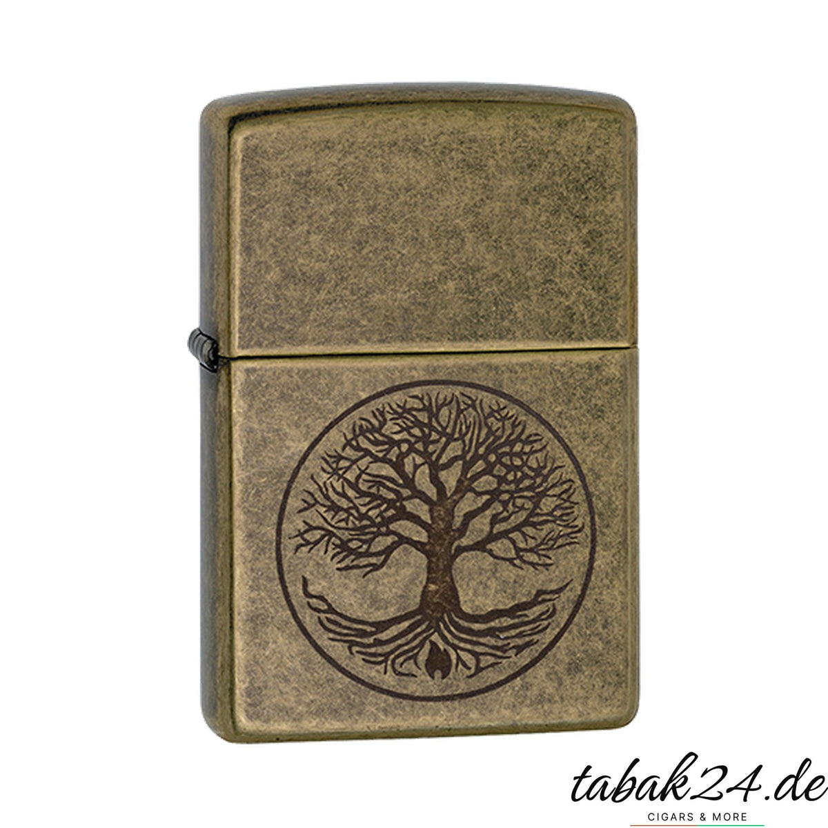 Zippo Tree of Life – Sturmfeuerzeug Messing antik mit Lebensbaum